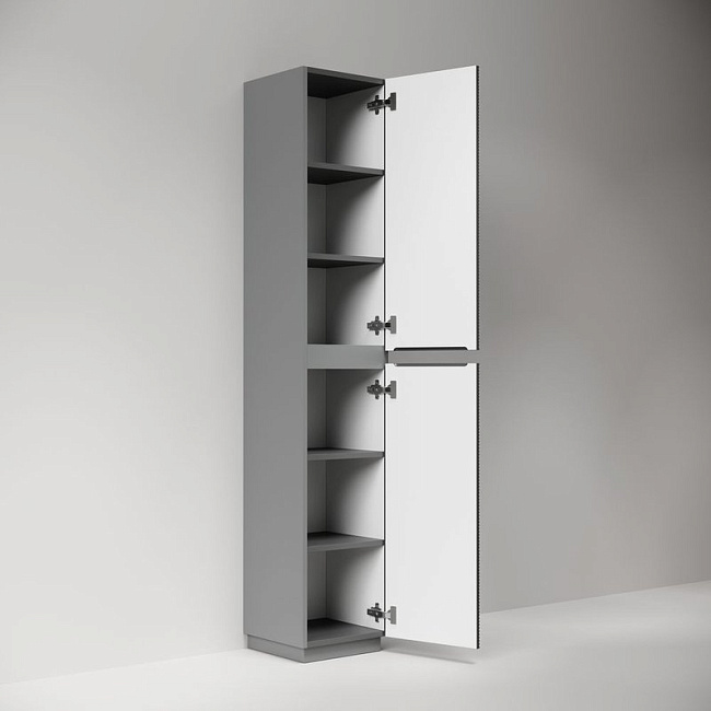 Шкаф-пенал для ванной напольный Sancos Folk Floor 350х350х1880 мм, Grey soft Sancos — Оригинал