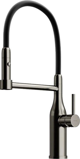 Смеситель для кухни Sancos Pride SC4011GG с гибким изливом, вороненая сталь Sancos — Оригинал