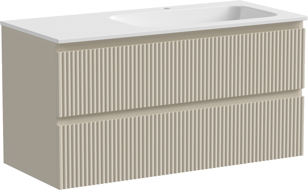 Тумба под раковину Sancos Snob R 100 подвесная Beige soft (капучино), SNR100RCE Sancos — официальный сайт