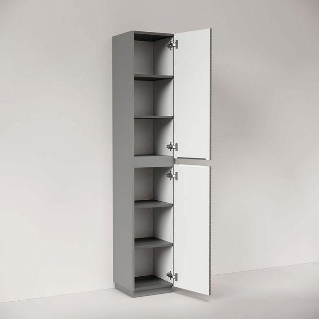 Шкаф-пенал для ванной напольный Sancos Folk Floor 350х350х1880 мм, Ergraut soft Sancos — Оригинал