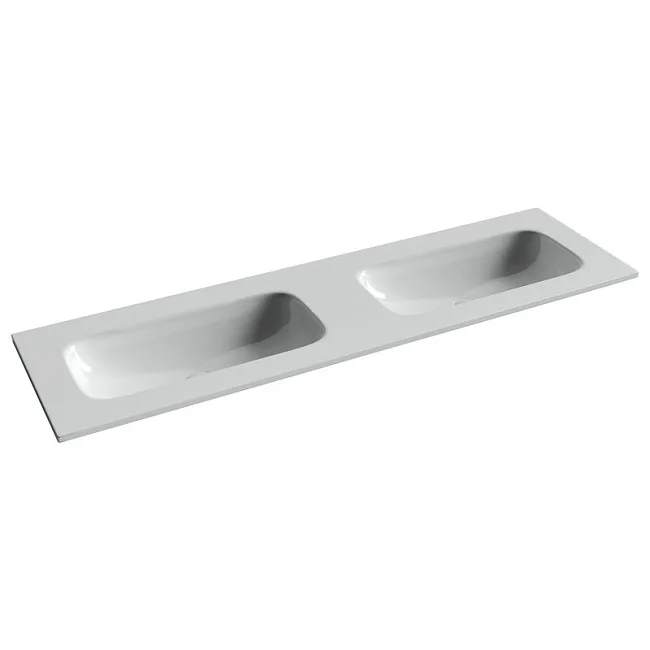 Мебельная раковина Ceramicanova Grace прямоугольная 161см с двумя чашами без отверстий под смеситель CN7023wx Sancos — Оригинал
