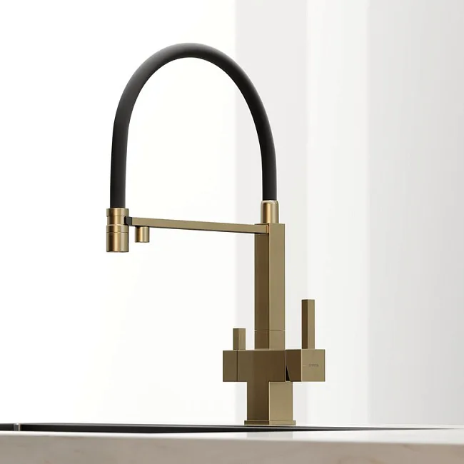 Смеситель для кухни Sancos Moro SC4006BG с гибким изливом, брашированное золото Sancos — Оригинал