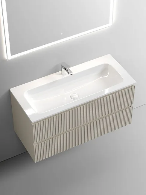 Тумба под раковину Sancos Snob T 100 подвесная Beige soft (капучино), SNT100CE Sancos — Оригинал