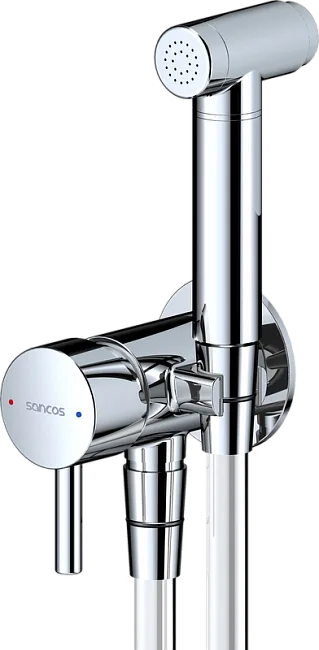 Гигиенический душ Sancos Atom SC2001CH со смесителем, С ВНУТРЕННЕЙ ЧАСТЬЮ, хром глянцевый Sancos — Оригинал