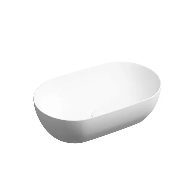 Раковина накладная Ceramicanova Twist овальная 55 см цвет белый матовый CN12001MW Sancos — Оригинал