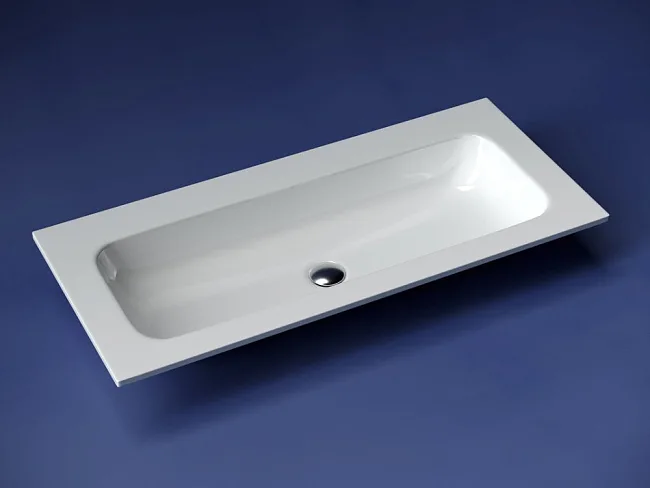 Мебельная раковина Ceramicanova Grace прямоугольная без отверстия под смеситель 101 см CN7013wx Sancos — Оригинал