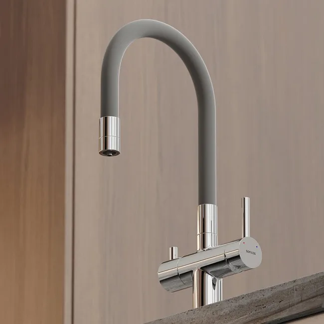 Смеситель для кухни Sancos Lucia SC4004CH с гибким изливом, хром Sancos — Оригинал