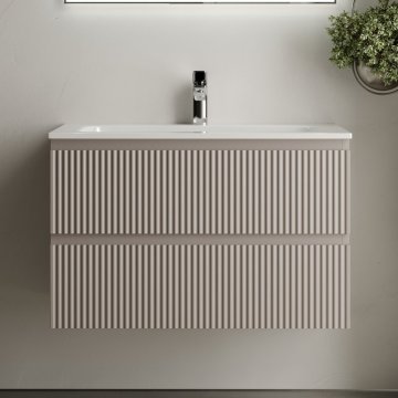 Тумба с раковиной Sancos Snob R 80 см, doha soft