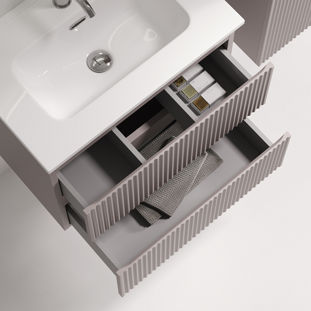 Тумба под раковину Sancos Snob R 60 подвесная Doha soft (пыльная роза), SNR60/39SM Sancos — официальный сайт
