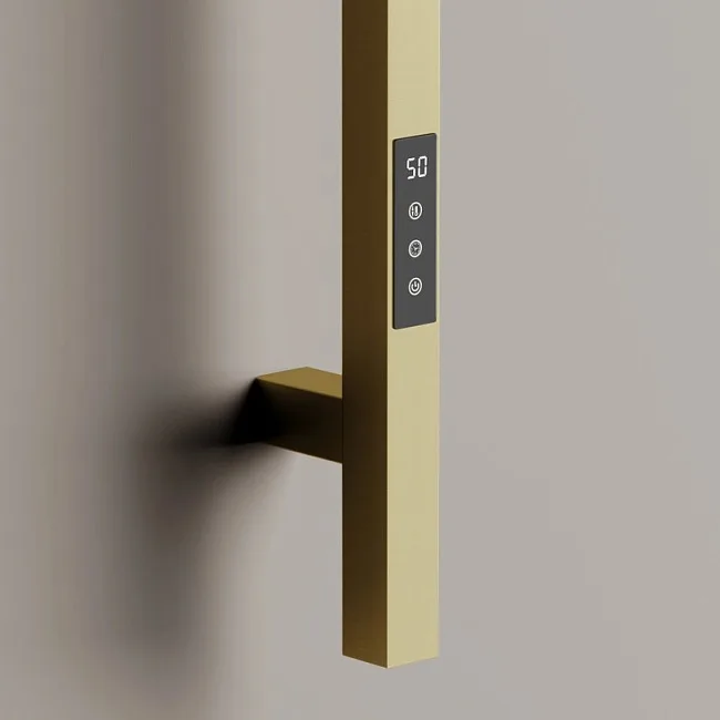 Полотенцесушитель электрический Sancos Linn 150x3 I-образный, брашированное золото, SC13002BG Sancos — Оригинал