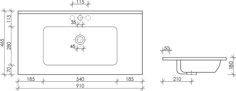 Мебельная раковина Ceramicanova Element CN7002 90 Sancos — официальный сайт