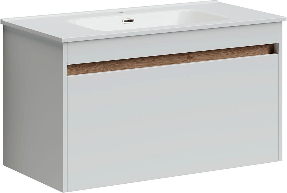 Тумба под раковину Sancos Smart 90 подвесная белый, SM90W Sancos — официальный сайт