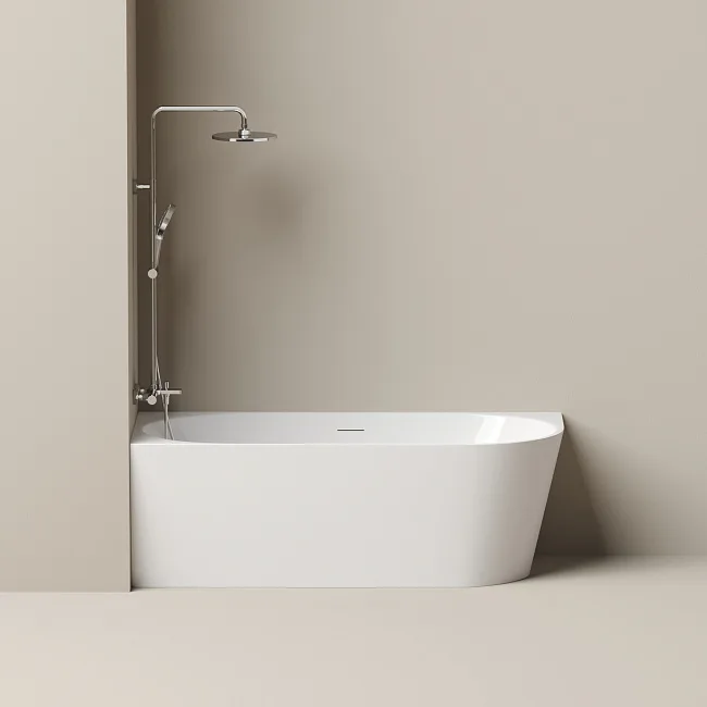 Акриловая ванна Sancos Грань (Edge) FB23L 170x80 см, угловая, левая, белая, со сливом-переливом Sancos — Оригинал