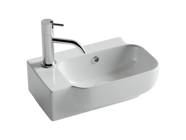 Раковина маленькая в туалет Ceramicanova Element CN6074R белый глянцевый Sancos — Оригинал