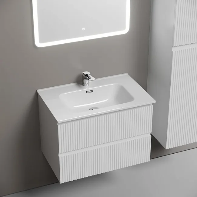 Тумба под раковину Sancos подвесная Snob R 70 Bianco SNR70W Sancos — Оригинал