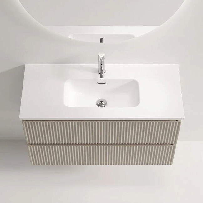Тумба под раковину Sancos Snob R 90 подвесная Beige soft (капучино), SNR90/39CE Sancos — Оригинал