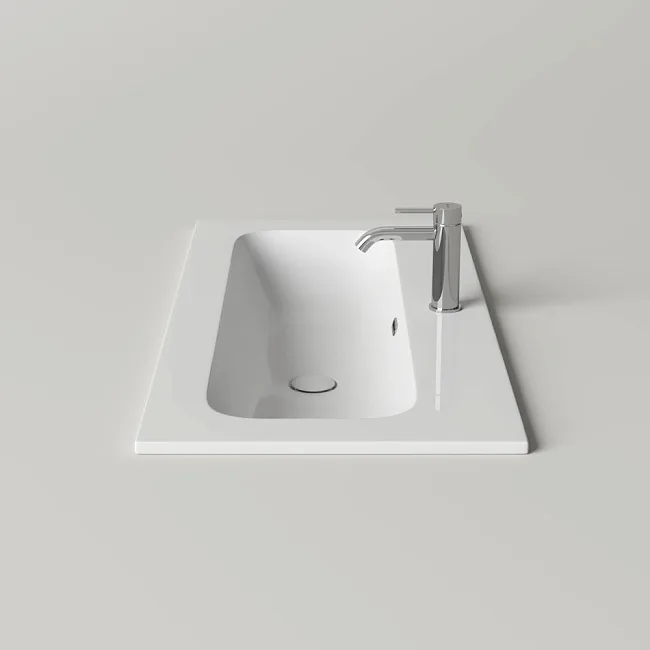 Мебельная раковина Ceramicanova Lucia с отверстием под смеситель 101 CN6097 белый Sancos — Оригинал