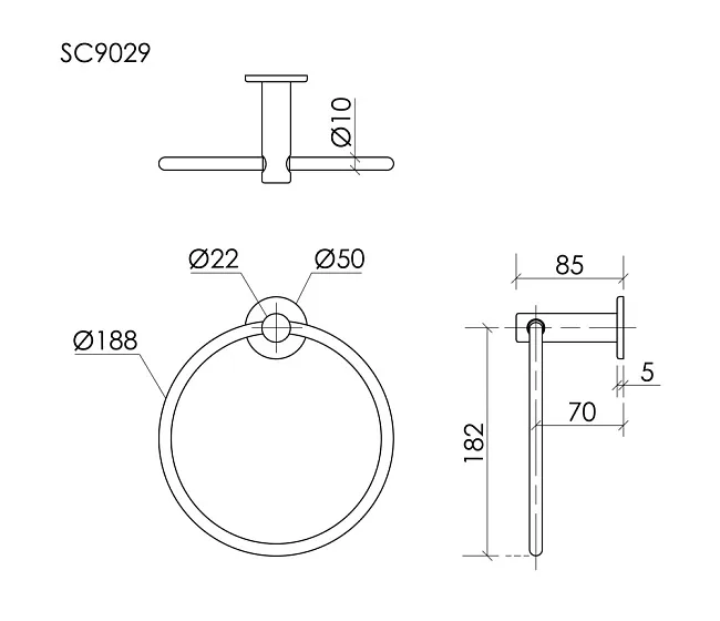 Полотенцедержатель Sancos Base SC9029BB брашированная бронза Sancos — Оригинал