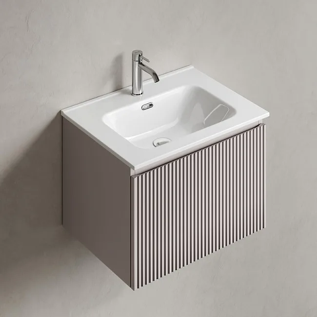 Тумба под раковину Sancos Snob R 1.0 60 подвесная Doha soft (пыльная роза), SNR1.060SM Sancos — Оригинал
