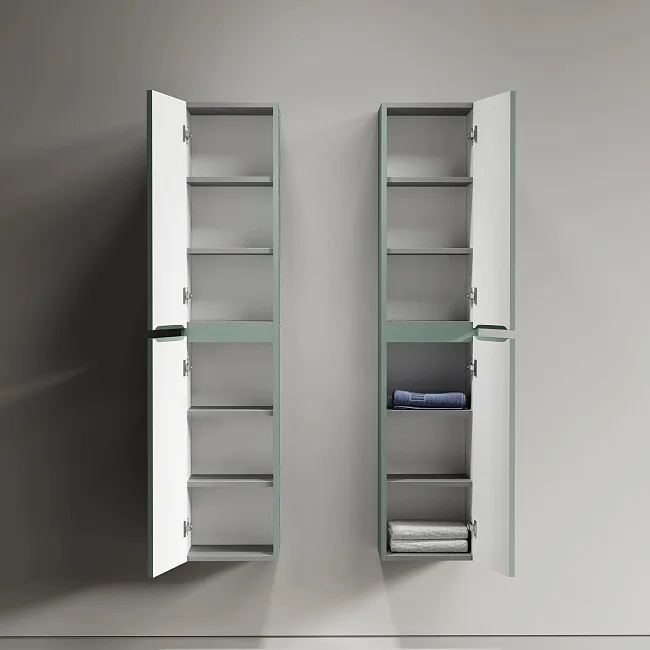 Шкаф-пенал Ламель подвесной, серо-зелёный PLM35GG Sancos — Оригинал