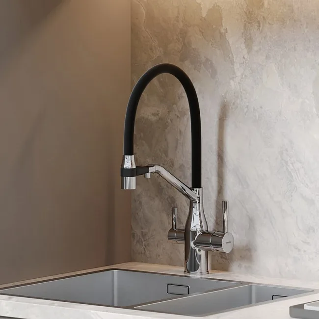 Смеситель для кухни Sancos Orta SC4008CH с гибким изливом, хром Sancos — Оригинал