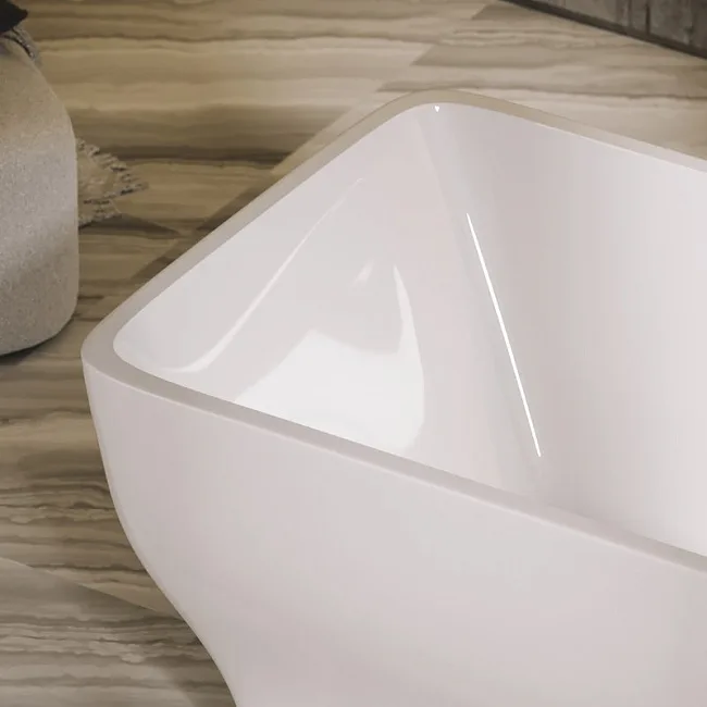 Акриловая ванна Sancos Neo FB09 170x80 см, отдельностоящая, белая, с каркасом, со сливом-переливом Sancos — Оригинал