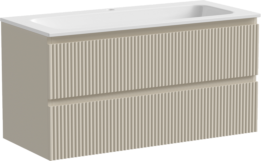 Тумба под раковину Sancos Snob R 100 подвесная Beige soft (капучино), SNR100CE Sancos — официальный сайт