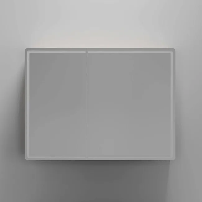 Зеркало-шкаф Sancos Mirror 100 с подсветкой, дуб галифакс натуральный Sancos — Оригинал