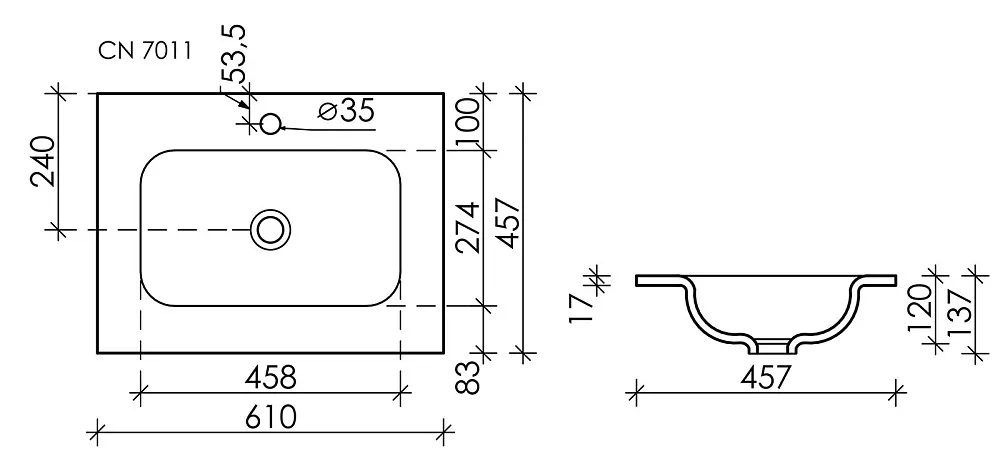 Накладная раковина Ceramicanova Grace прямоугольная черная матовая 61 см CN7011MB Sancos — официальный сайт