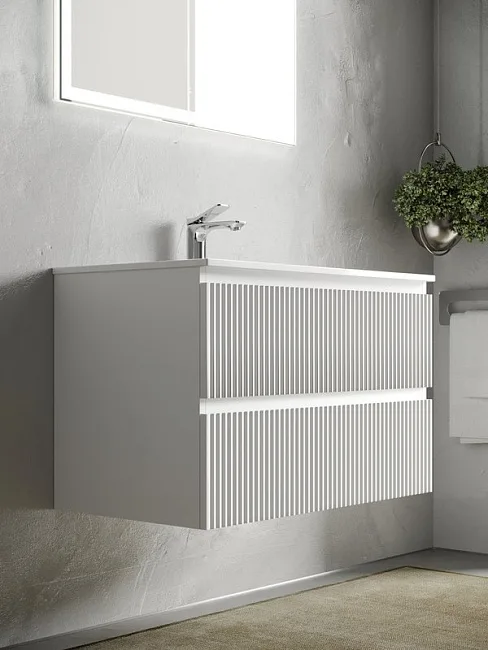 Тумба под раковину Sancos Snob R 80 подвесная Bianco (белый), SNR80W Sancos — Оригинал