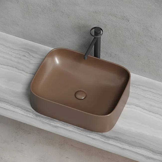 Раковина Ceramicanova Element CN6052MDB темно-коричневая матовая Sancos — Оригинал
