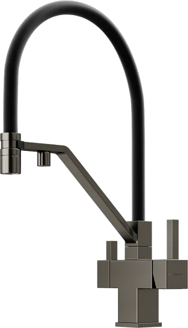 Смеситель для кухни Sancos Loro SC4007GG с гибким изливом, вороненая сталь Sancos — Оригинал