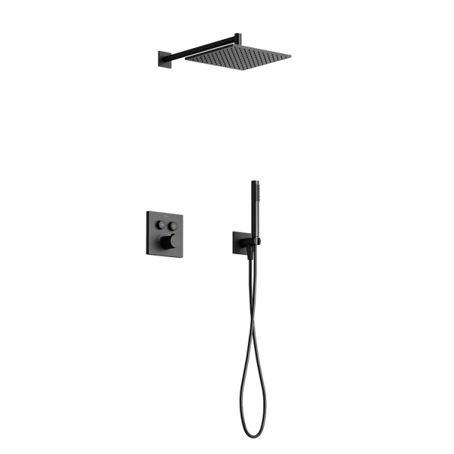 Душевой комплект Sancos Linn SC9022MB С ВНУТРЕННЕЙ ЧАСТЬЮ, черный матовый Sancos — Оригинал