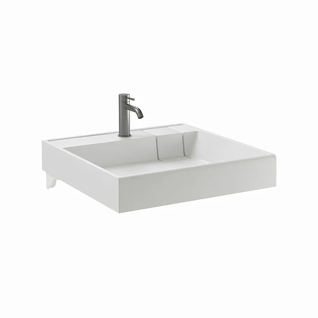 Раковина над стиральной машиной Ceramicanova Quattro CN0101,с кронштейнами, белая  Sancos — Оригинал