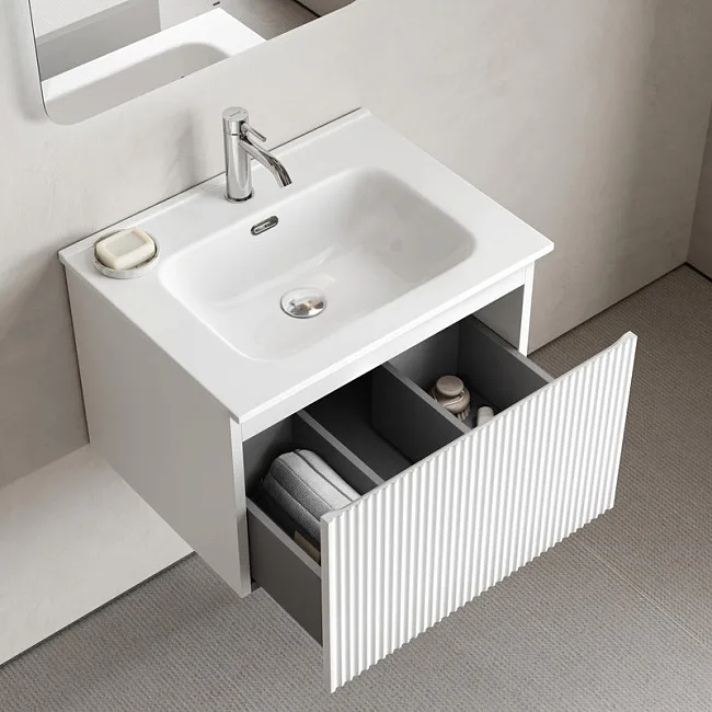 Тумба под раковину Sancos Snob R 1.0 60 подвесная Bianco (белый), SNR1.060W Sancos — Оригинал