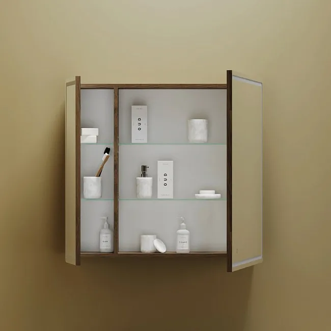 Зеркало-шкаф Sancos Mirror 80 с подсветкой, дуб чарльстон Sancos — Оригинал