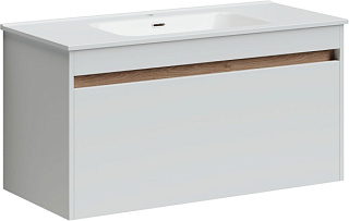 Тумба под раковину Sancos Smart 100 подвесная белый, SM100W