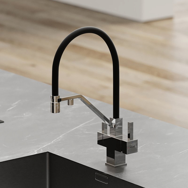 Смеситель для кухни Sancos Loro SC4007CH с гибким изливом, хром Sancos — Оригинал
