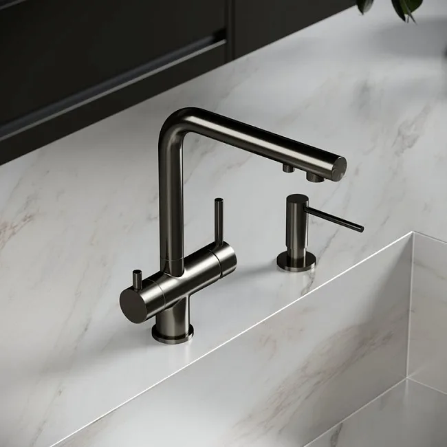 Смеситель для кухни Sancos Foster SC4014GG под фильтр, вороненая сталь Sancos — Оригинал