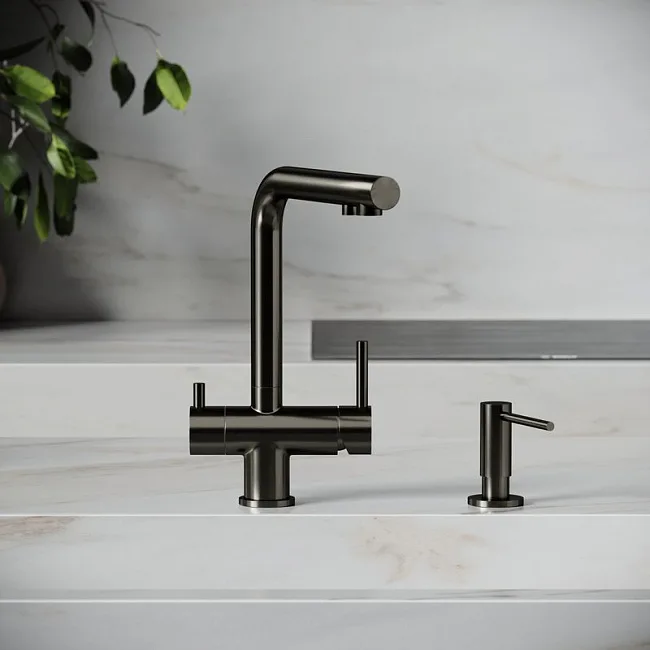 Смеситель для кухни Sancos Foster SC4014GG под фильтр, вороненая сталь Sancos — Оригинал