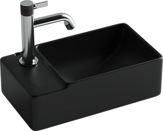 Раковина маленькая в туалет Ceramicanova Element CN5046MB L черный матовый