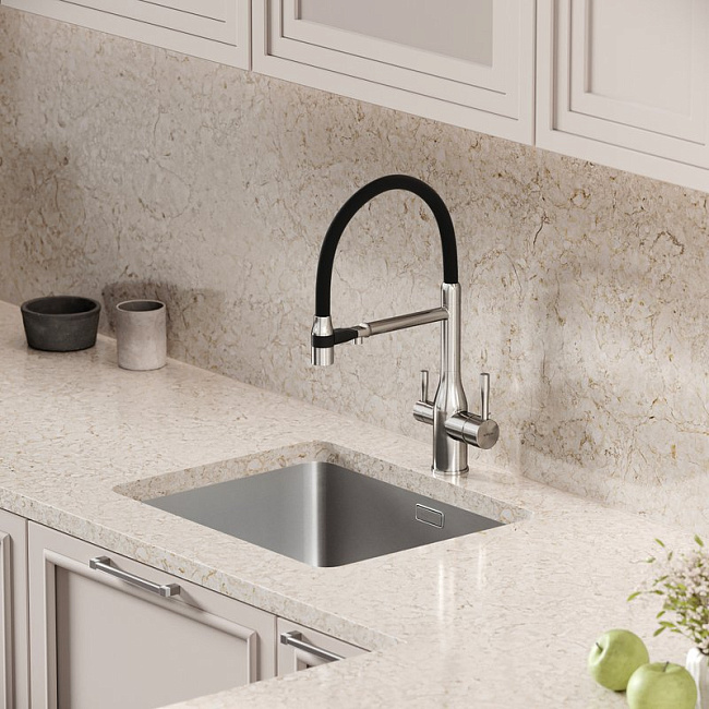 Смеситель для кухни Sancos Garda SC4009BN с гибким изливом, брашированный никель Sancos — Оригинал
