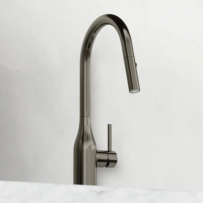 Смеситель для кухни Sancos Grand SC4002GG с вытяжным изливом, вороненая сталь Sancos — Оригинал