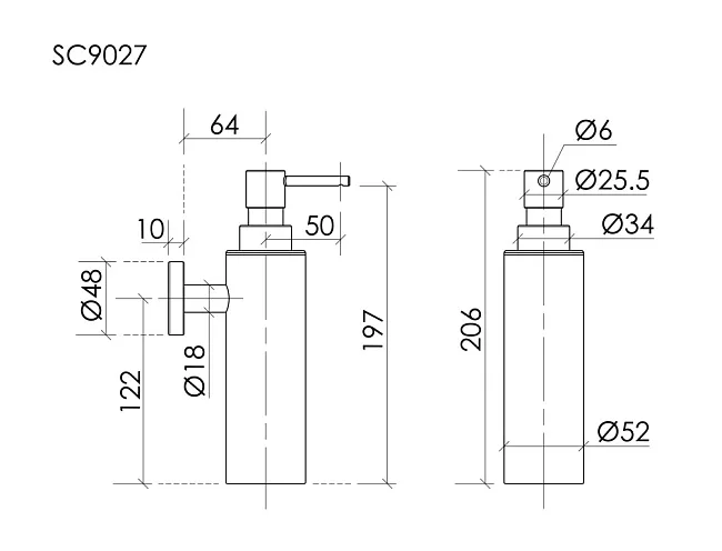 Дозатор для жидкого мыла Sancos Base SC9027CH хром Sancos — Оригинал