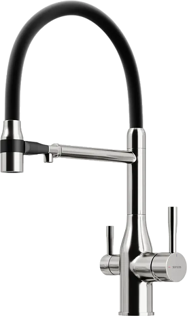 Смеситель для кухни Sancos Garda SC4009BN с гибким изливом, брашированный никель Sancos — Оригинал