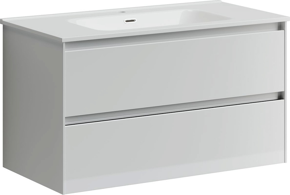 Тумба под раковину Sancos Cento 90 подвесная белый глянец, CN90W Sancos — официальный сайт