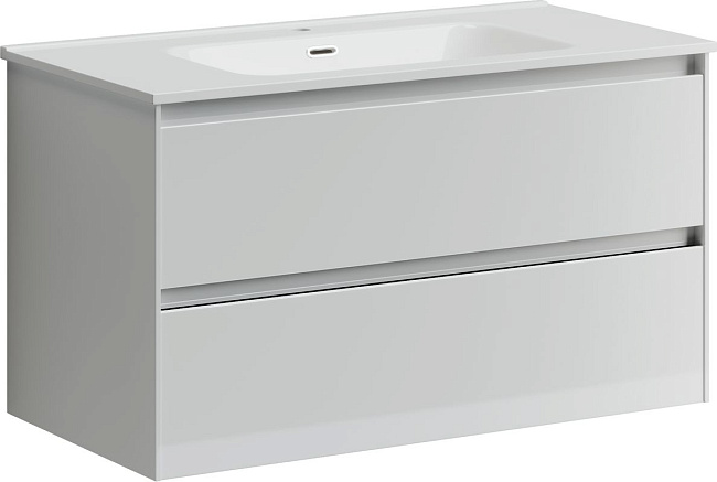 Тумба под раковину Sancos Cento 90 подвесная белый глянец, CN90W Sancos — Оригинал