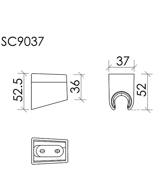 Настенный держатель Sancos SC9037MB черный матовый Sancos — Оригинал