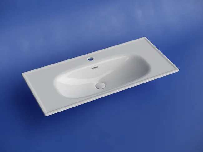 Мебельная раковина Ceramicanova Sabo с отверстием под смеситель 100 CN13003 белый Sancos — Оригинал