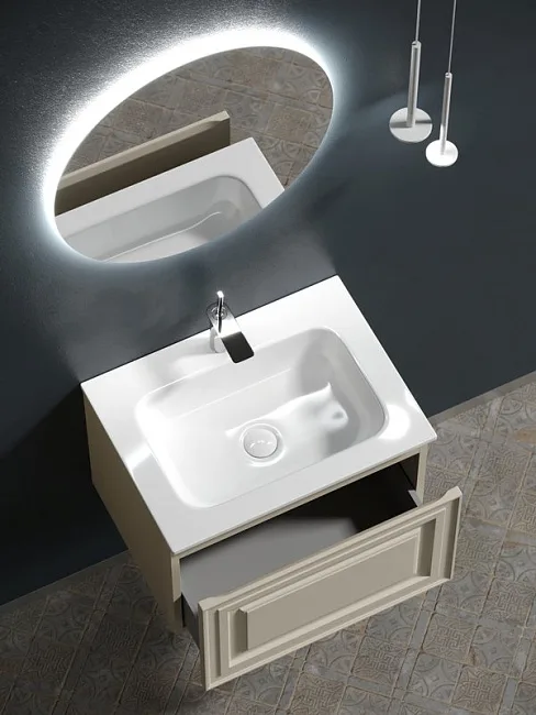 Тумба под раковину Sancos Very 60 подвесная Beige soft (капучино), VR60CE Sancos — Оригинал